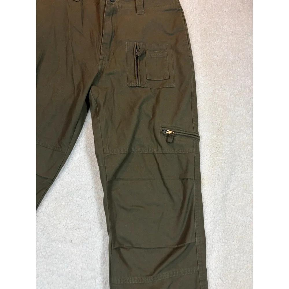 FREE KNIGHT Cargo Pants Mens Sz 32 Green Military Airborne Patch U.S Army Grunge